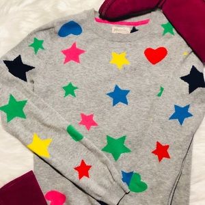 🤩 Mini Boden JohnnieB Sweater Stars Hearts Y13-14